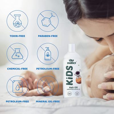 Tiny Mighty: Kids Hair Oil, 100% Cold Pressed (200 ml Each 2 Pack)