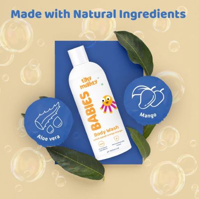 Tiny Mighty: Baby Body Wash, Lotion, Shampoo and Massage Oil, 200 ml Each, For Sensitive Skin,100% Plant Based And Natural