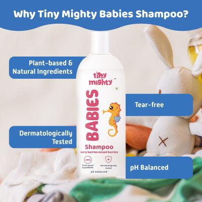 Tiny Mighty: Kids Shampoo and Hair Oil, 200 ml Each, For Sensitive Skin, Plant Based And Natural