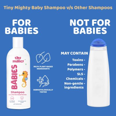 Tiny Mighty: Kids Shampoo and Hair Oil, 200 ml Each, For Sensitive Skin, Plant Based And Natural
