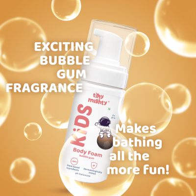 Tiny Mighty: Kids Body Wash 200 ml, Body Foam Wash 150 ml, Body Lotion 200 ml, Shampoo 200 ml & Hair Oil 200 ml