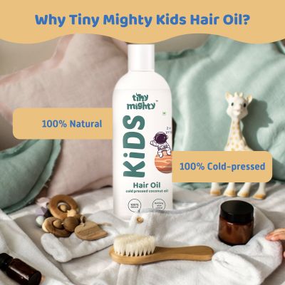 Tiny Mighty: Kids Body Wash 200 ml, Body Foam Wash 150 ml, Body Lotion 200 ml, Shampoo 200 ml & Hair Oil 200 ml