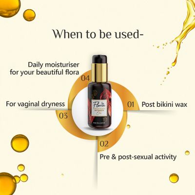 Floren: Soothing & Nourishing Intimate Oil for Women with Anti-bacterial properties for preventing odour & infections - 50ML (Pack of 2)