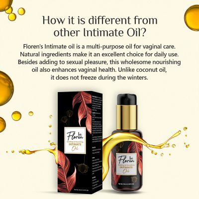 Floren: Soothing & Nourishing Intimate Oil for Women with Anti-bacterial properties for preventing odour & infections - 50ML (Pack of 2)