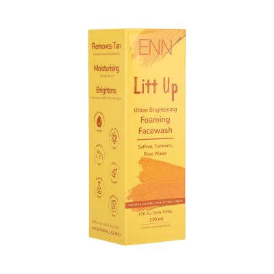Enn Beauty: LITT UP Ubtan Skin Brightening Foaming Facewash, 110ml