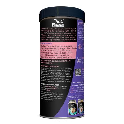 True Elements: Dark Chocolate Oatmeal - 500 gm