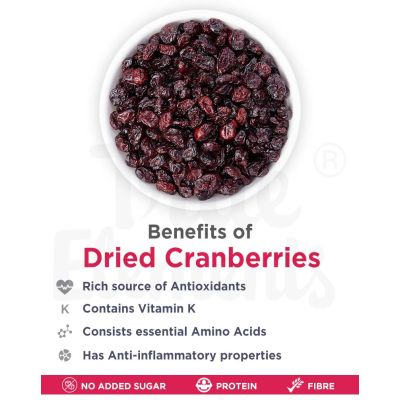 True Elements: Dried Whole Cranberries - 500 gm