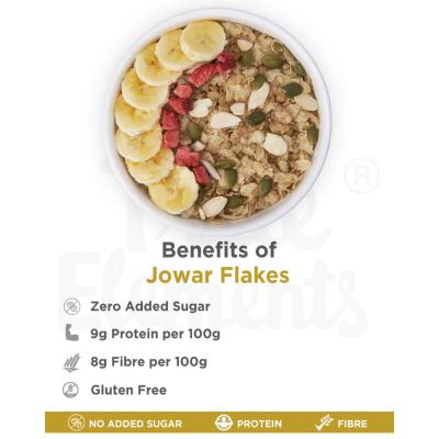 True Elements: Jowar Flakes With Honey And Almonds - 750 gm