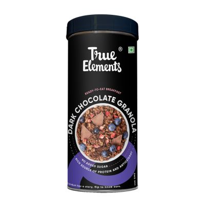 True Elements: Baked Granola Almonds And Dark Chocolate - 450 gm