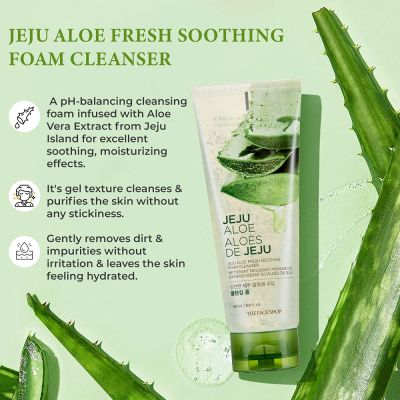The Face Shop: Jeju Aloe Fresh Soothing Foam Cleanser - 150 ml