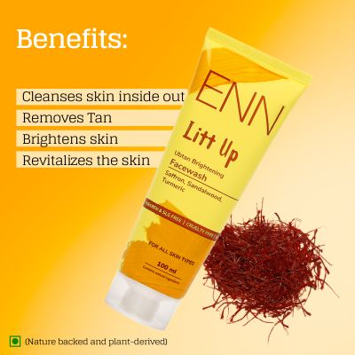 Enn Beauty: Litt Up Ubtan Skin Brightening Facewash - 100ml