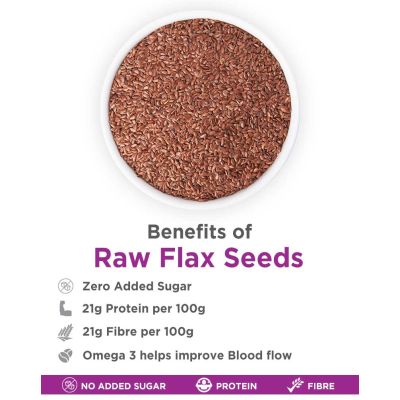 True Elements: Raw Flax Seeds - 250 gm