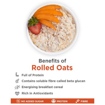 True Elements: Rolled Oats Gluten Free - 500 gm