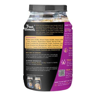 True Elements: Seeds And Berries Muesli - 1 kg