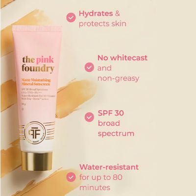 The Pink Foundry: Matte Moisturising Mineral Sunscreen - 50gm