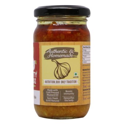 Nutty Yogi: Authentic Garlic Pickle - 200 gm