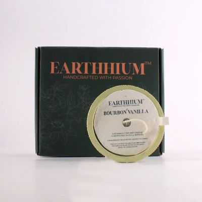 Earthhium: Bourbon Vanilla Soya Wax Candle