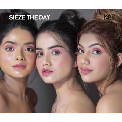 Love Earth: Lip Tint & Cheek Tint Multipot Combo (Rose Pink & Raspberry Pink) with Richness of Jojoba Oil and Vitamin E for Lips, Eyelids and Cheeks
