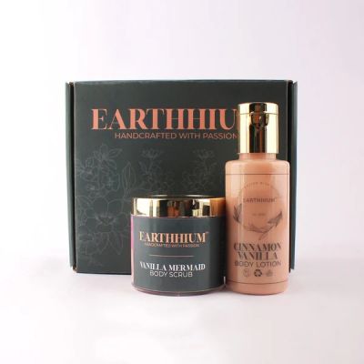 Earthhium: Vanilla Mermaid Body Scrub & Cinnamon Vanilla Body Lotion