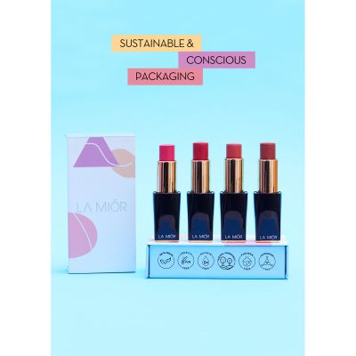 La Mior: Berrylicious Lip + Cheek Colour Flush Stick - 4.2gm - Huckleberry