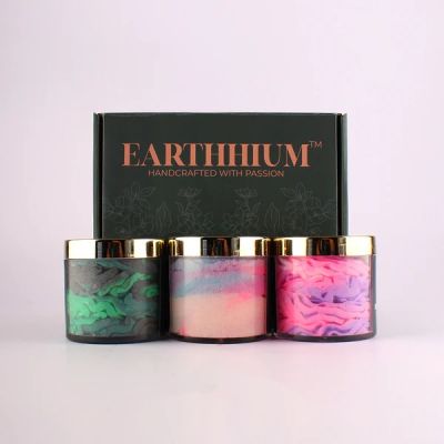 Earthhium: Blackberry Mangolia Whipped Cream Soap, Green Irish Tweed Whipped Cream Soap & Vanilla Mermaid Body Scrub