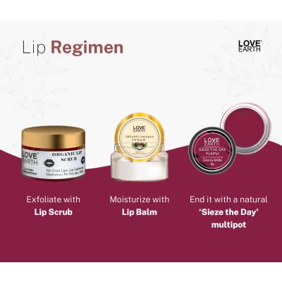 Love Earth: Lip Tint & Cheek Tint Multipot Combo (Ruby Pink & Raspberry Pink) with Richness of Jojoba Oil and Vitamin E for Lips, Eyelids and Cheeks