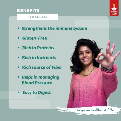 Nutty Yogi: Flax Seeds - 500 gm