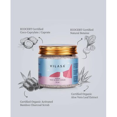 VILASA: Aabha Face & Body Scrub - 200 gm