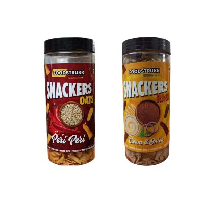Foodstrukk: Ragi Cream n Onion And Oats Peri Peri Snackers - Pack of 2 (150gm Each)