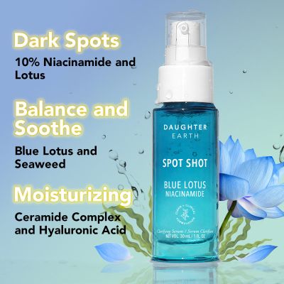Daughter Earth: Spot Shot - Blue Lotus Niacinamide Serum - 30 ml