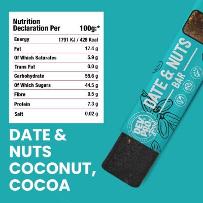 Dev Pro Food: Date & Nuts Bar Cocos Cocoa - Pack of 3 (Each - 30 gm)