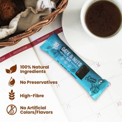 Dev Pro Food: Date & Nuts Bar Cocos Cocoa - Pack of 3 (Each - 30 gm)