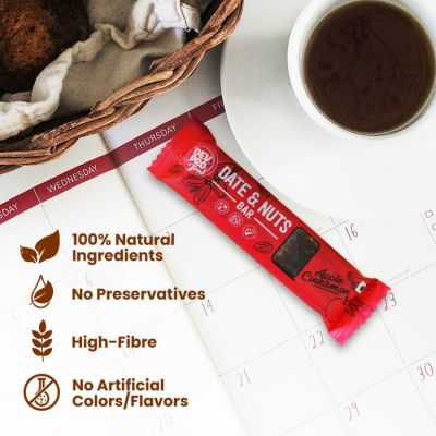 Dev Pro Food: Date & Nuts Bar Apple Cinnamon Pack of 3  (Each - 30 gm)