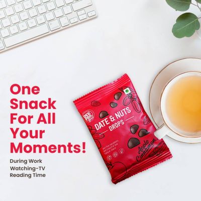 Dev Pro Food: Date & Nuts Drops Apple Cinnamon with Fibre coating - Pack of 3 (Each - 40 gm)