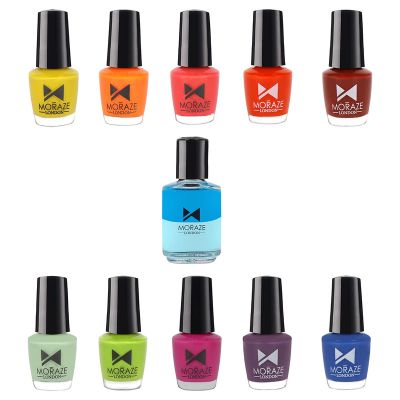 Moraze London: Freedom Box (10 Nail Paint Each 5 ml + 1 Remover 30 ml)