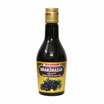 Baidyanath: Drakshasava (Special) -Ayurvedic formulation that is helpful in fighting fatigue, restlessness and general debility - 350 ml