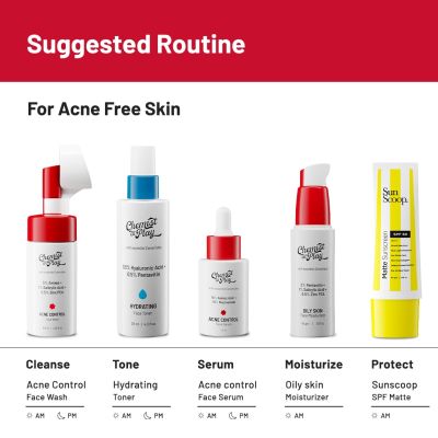 Chemist at Play: Acne Control Face Serum with Ceramides for All Skin Types 10% Azelaic Acid, 10% Niacinamide - 30ml