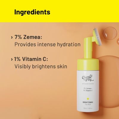 Chemist at Play: 7% Zemea, 1% Vitamin C Brightening Face Wash with Ceramides - 100ml