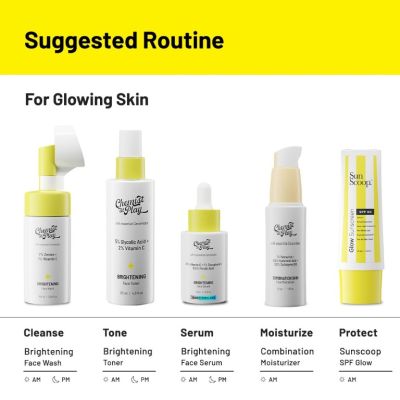 Chemist at Play: 7% Zemea, 1% Vitamin C Brightening Face Wash with Ceramides - 100ml