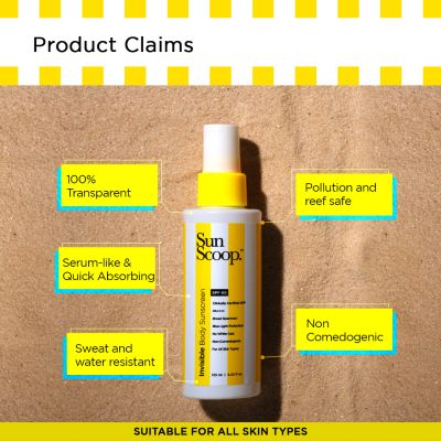 SunScoop: Invisible Body Sunscreen SPF 60 - 125 ml