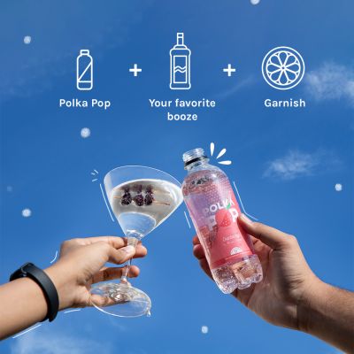 Polka Pop: Cranberry Sparkling Water - Pack of 12 (350ml Each)