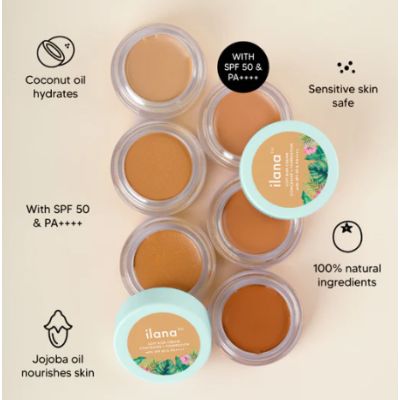 ilana: Soft Blur Cream Concealer & Foundation with SPF 50 - Sea Shell- 5gm