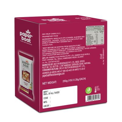 Paper Boat: Dry Fruit Chikki - Pack of 10 - 250g