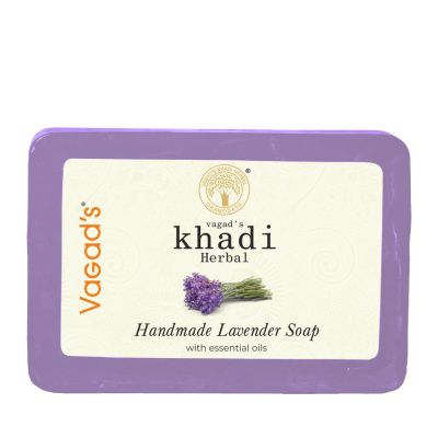 Vagad's Khadi: Lavender Soap - 125gm (Pack of 3)