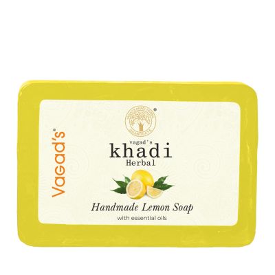 Vagad's Khadi: Lemon Soap - 125gm (Pack of 3)