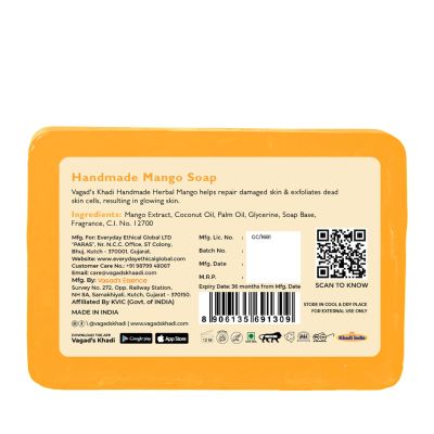 Vagad's Khadi: Mango Soap - 125gm (Pack of 3)