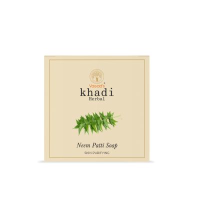 Vagad's Khadi: Neem Patti Soap - 100gm (Pack of 3)