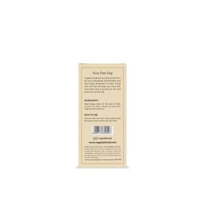 Vagad's Khadi: Neem Patti Soap - 100gm (Pack of 3)