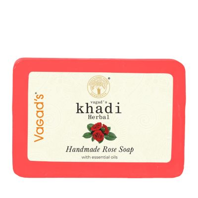 Vagad's Khadi: Rose Soap - 125gm  (Pack of 3)
