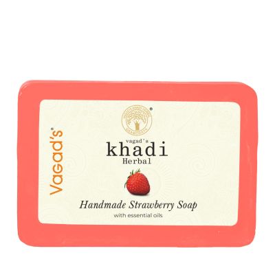 Vagad's Khadi: Strawberry Soap - 125gm (Pack of 3)